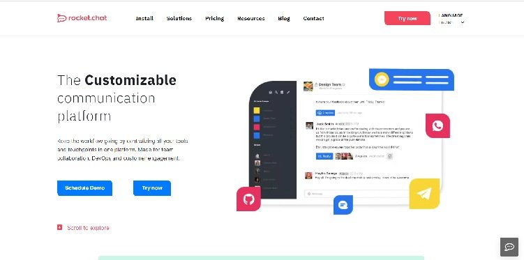 сайт Rocket.Chat