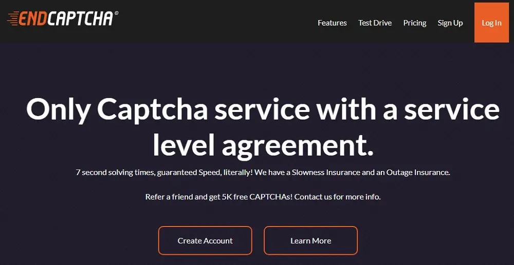 домашняя страница EndCaptcha