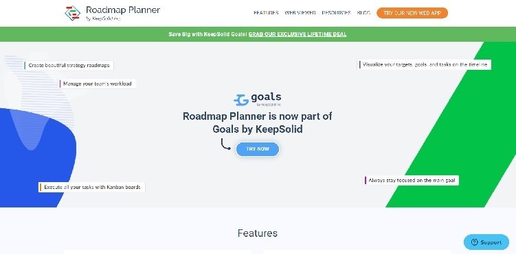 сайт Roadmap Planner