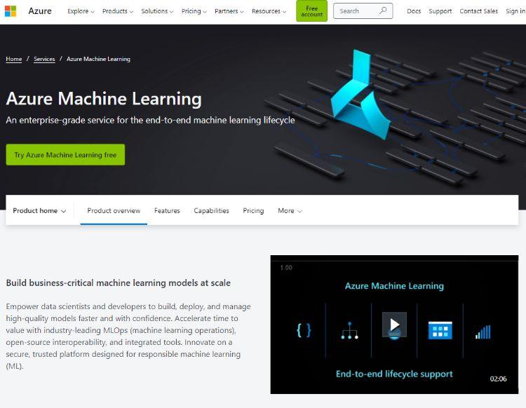 azure homepage
