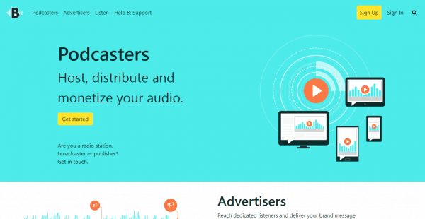AudioBoom podcast hosting sites