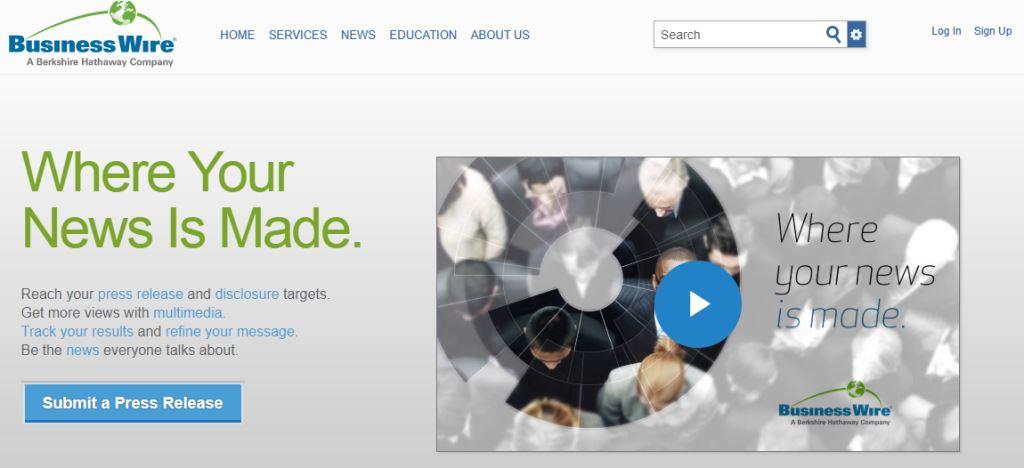 Business Wire Online PR Tool