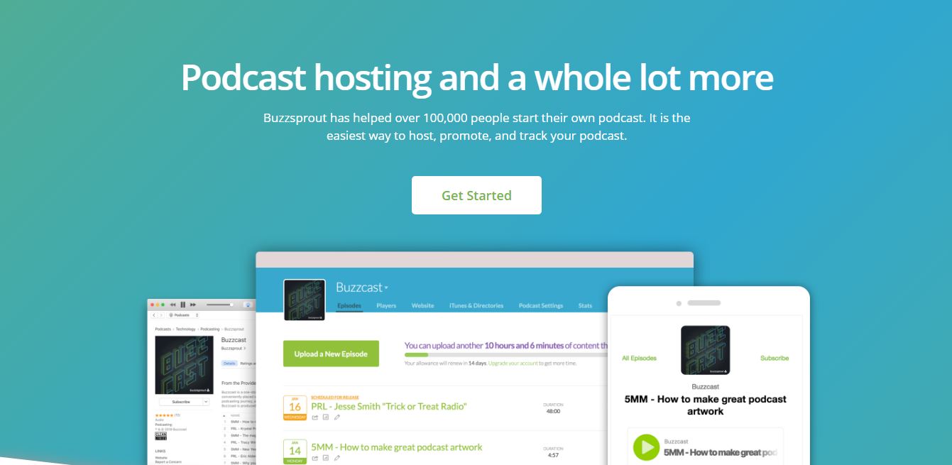 BuzzSprout podcast hosting sites