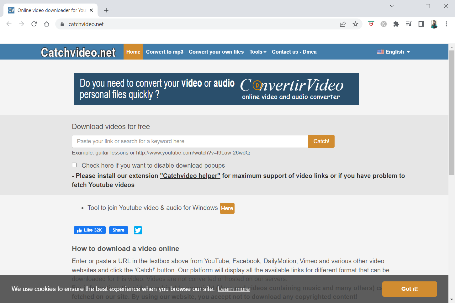 CatchVideo. free online video downloaders