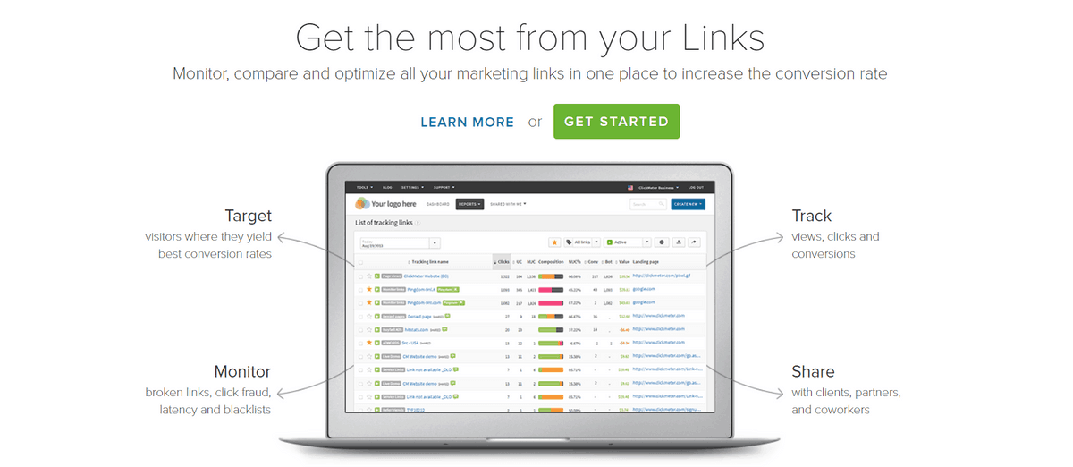 clickmeter Affiliate Marketing Tools