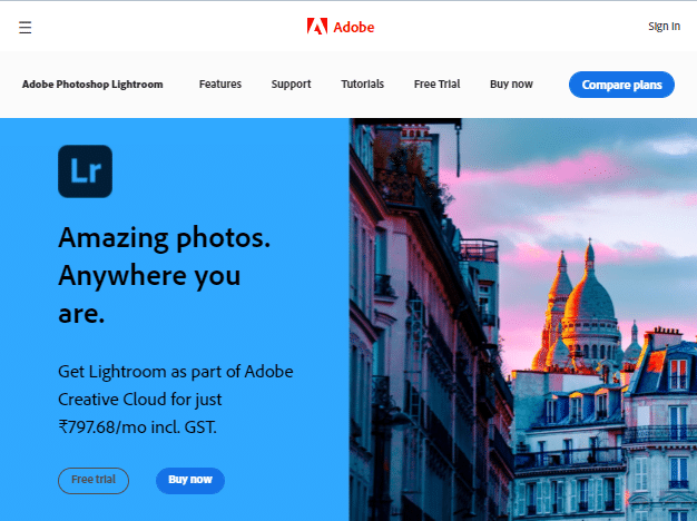 Download Page for Adobe Lightroom | free photo editing software for pc