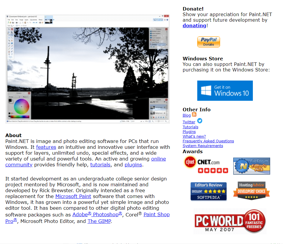 Download Page for Paint.NET