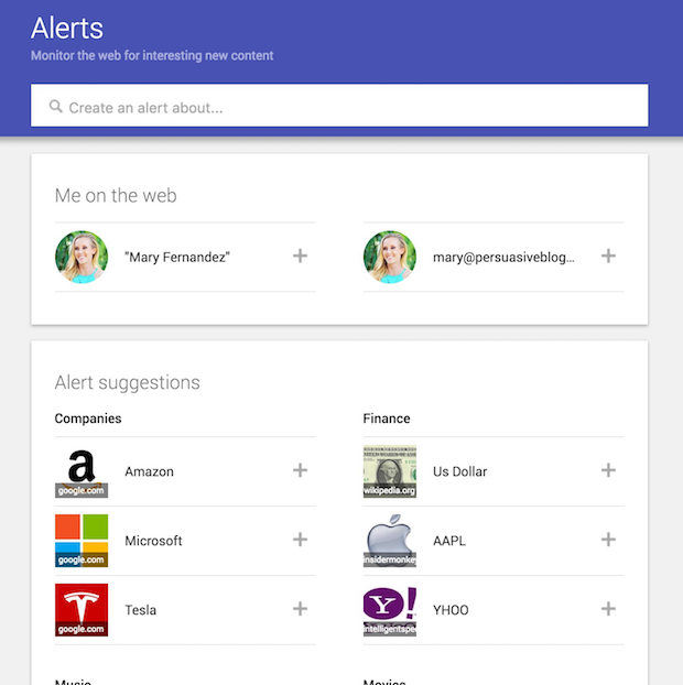 google alerts
