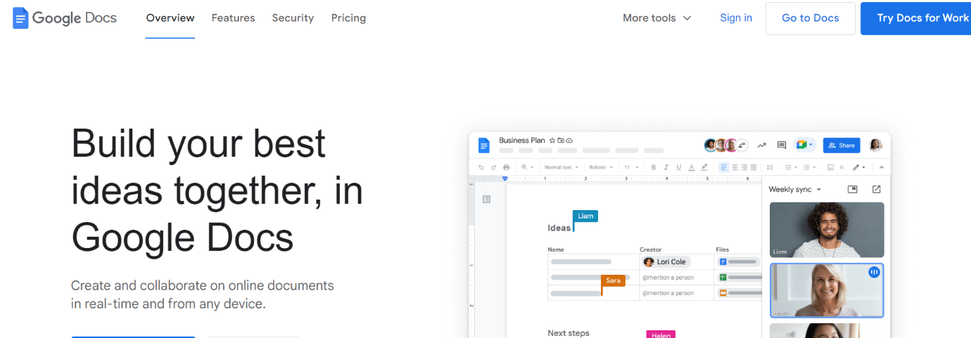 Google Docs. Top 26 Best Grammarly Alternatives