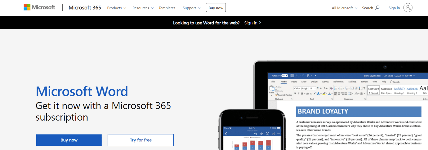 Microsoft word