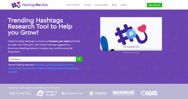 Hashtagforlikes Homepage