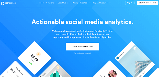 Iconosquare Homepage