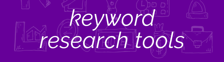 Keyword research tools banner image.