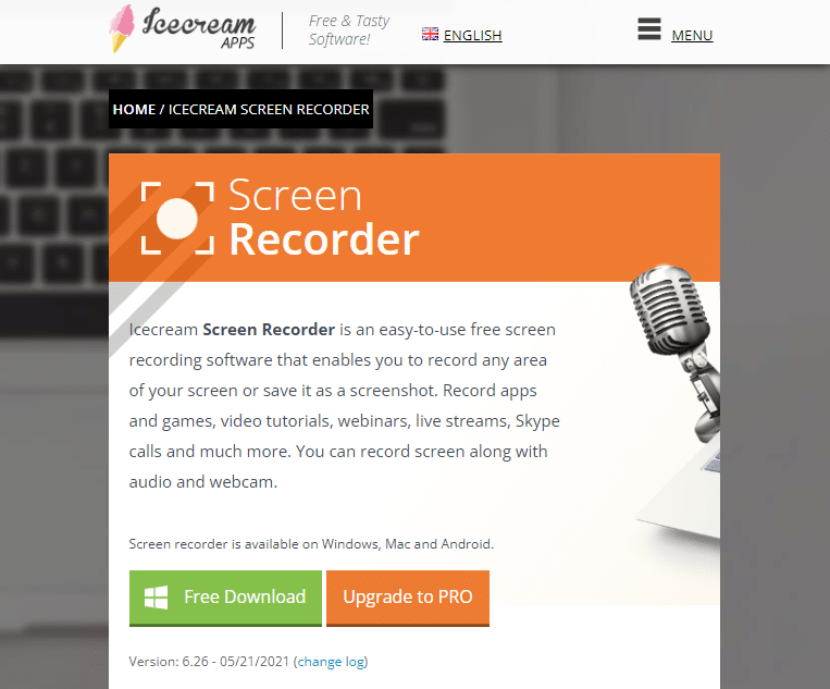 Official Website for ice cream screen recorder. Best Free Screen Recorder for PC