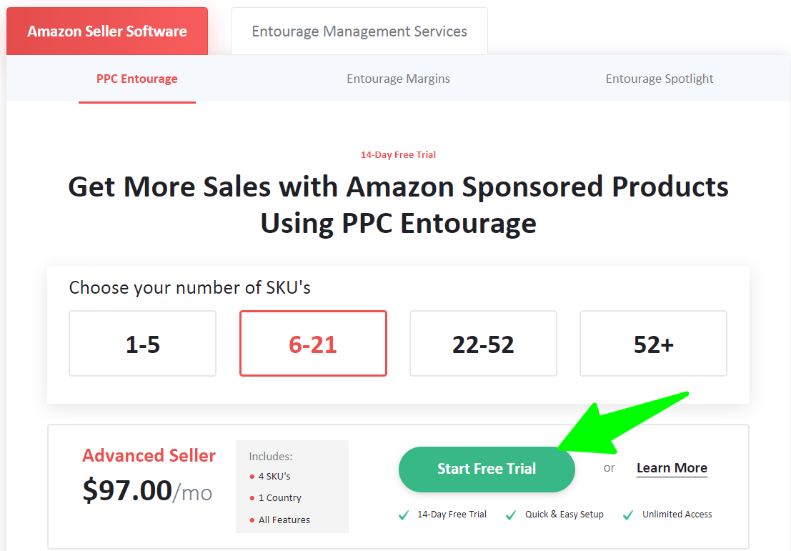 PPC-Entourage - Pricing