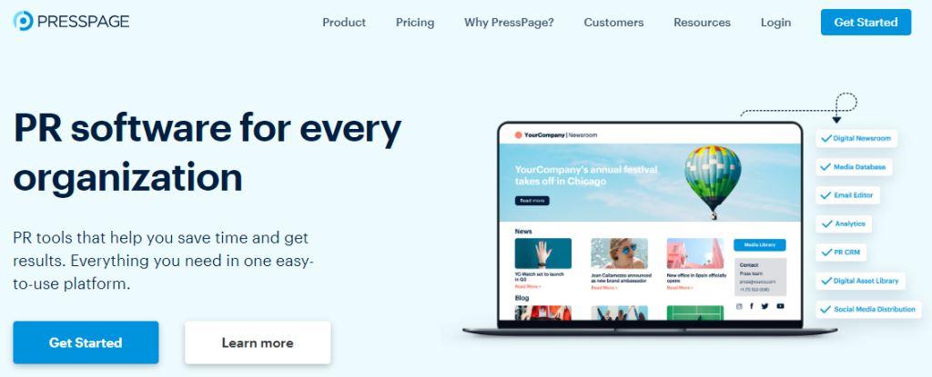 PressPage Online PR Tool