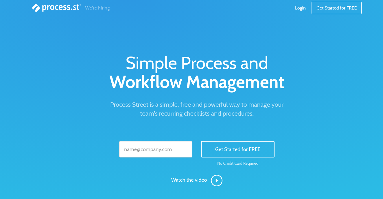process street product marketing tool landing page