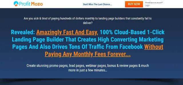 ProfitMozo Best Landing Page Builders