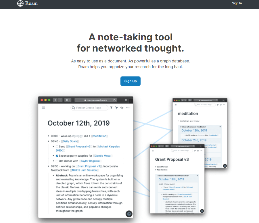 Roam Research Best Writing Tool