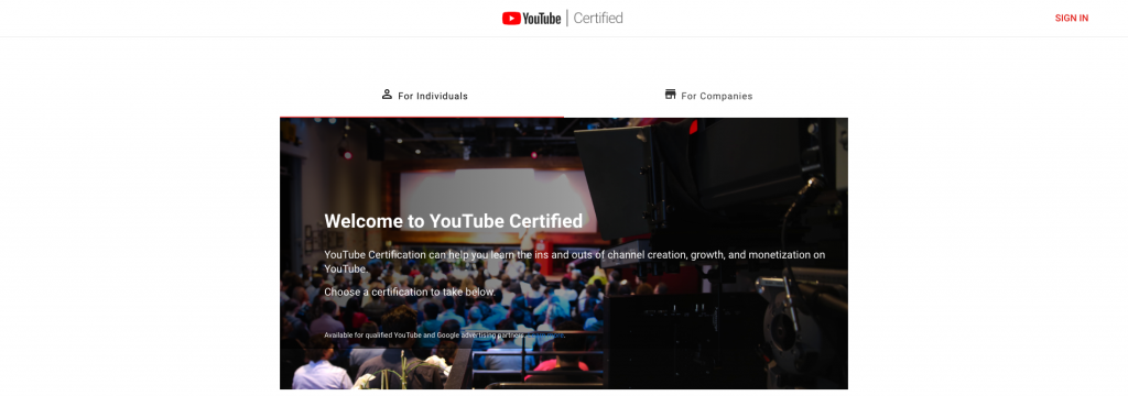 YouTube Certification