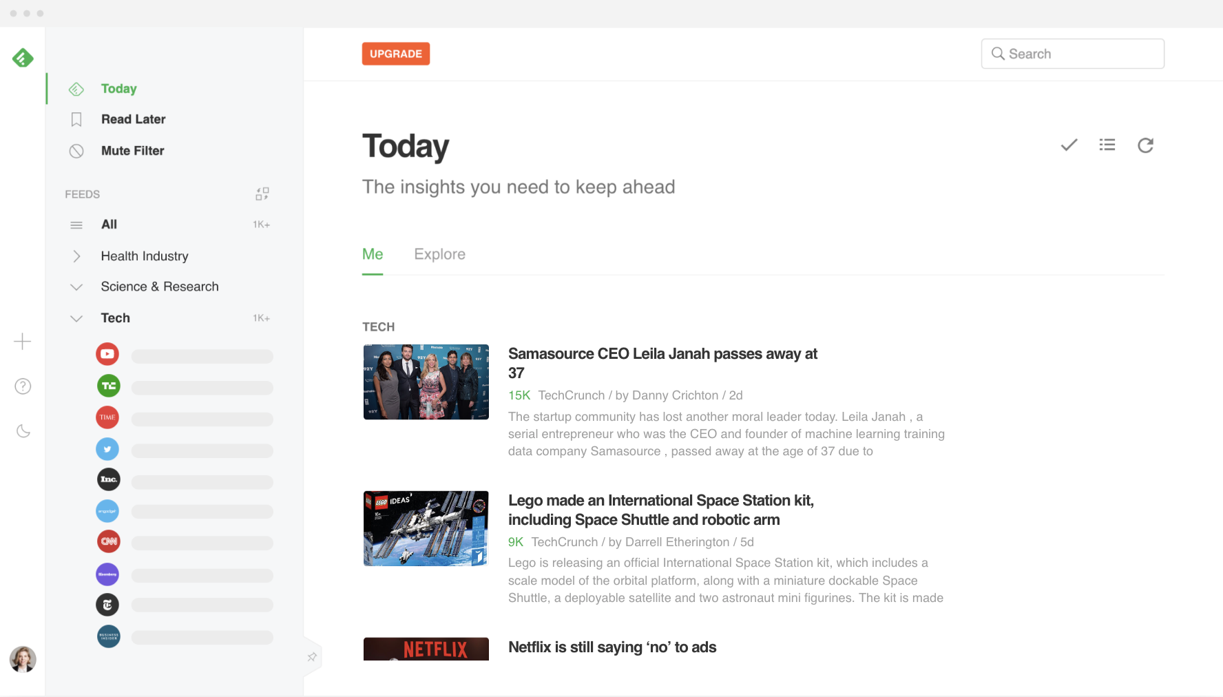 Добро пожаловать в Feedly