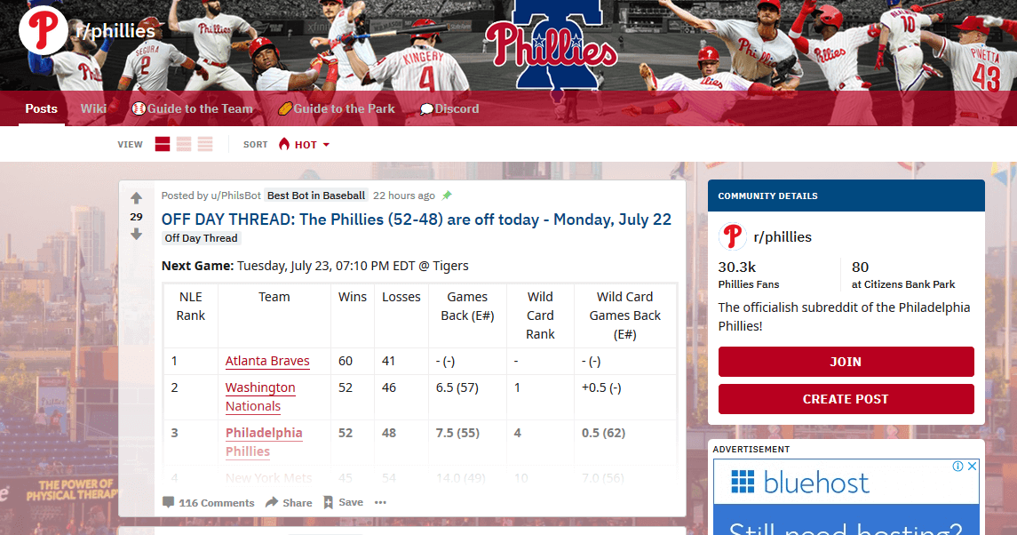 The Phillies subreddit Reddit Marketing