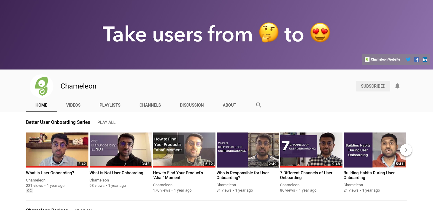chameleon product marketing youtube