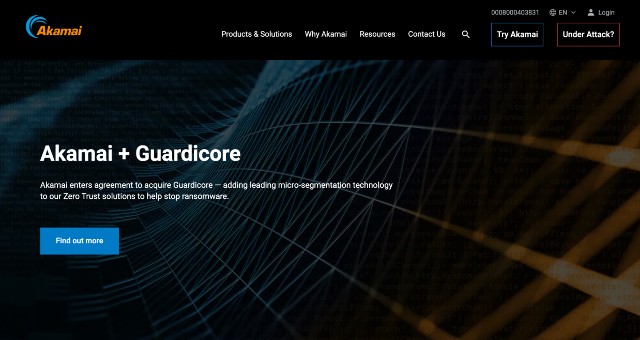 akamai website screenshot