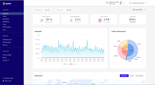 image of the CDN 77 homepage