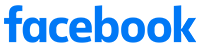 Логотип Facebook горизонтальный синий