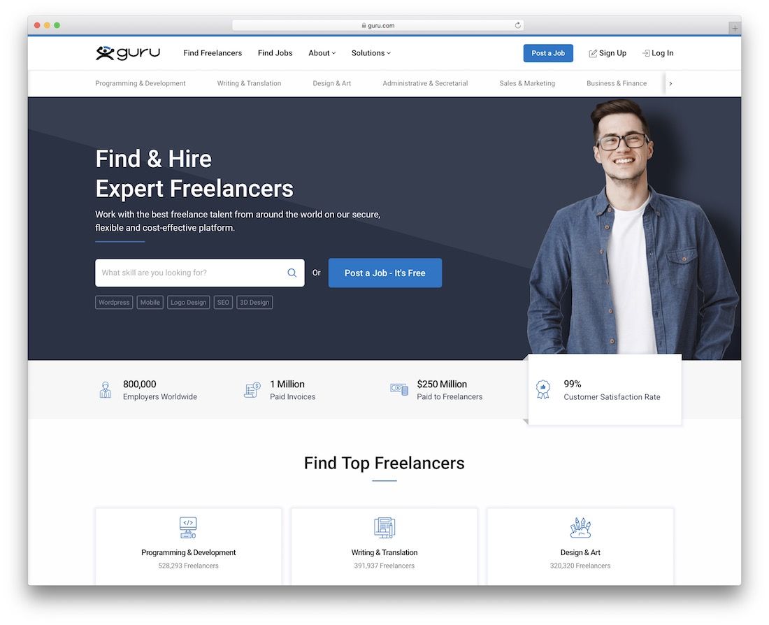 guru freelance marketplace