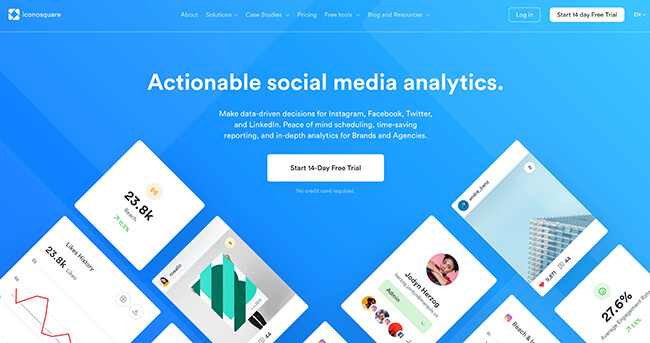 Iconosquare Homepage