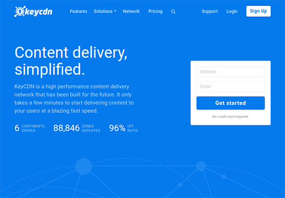 keycdn homepage