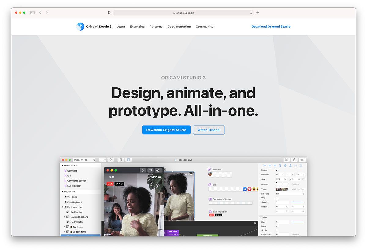 origami page builder