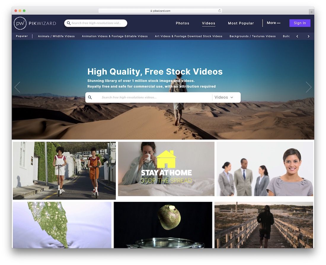 pikwizard free stock video site