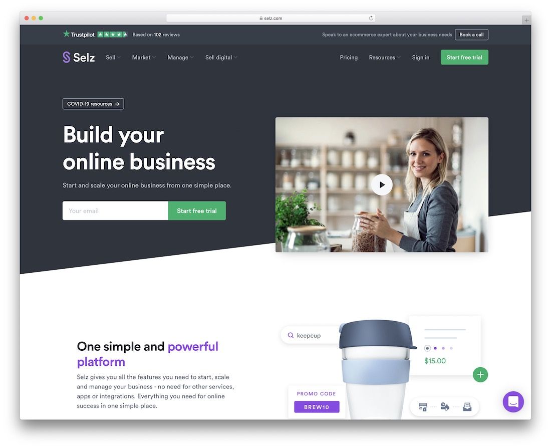 selz platform for selling digital product