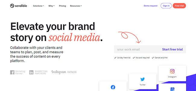 Sendible Homepage