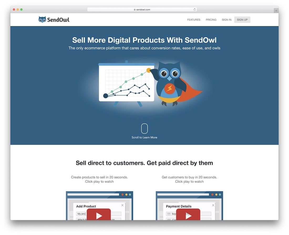 sendowl platform for selling digital product