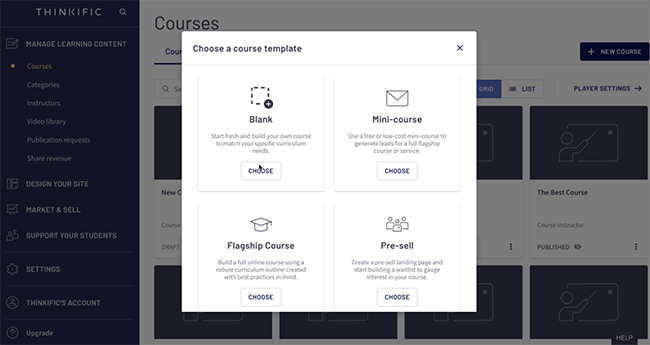 Thinkific Learning Dashboard