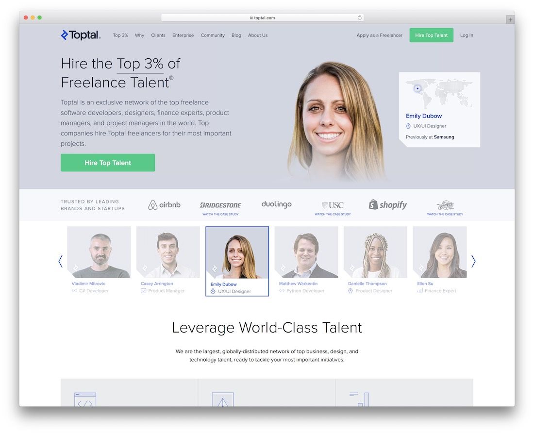 toptal freelance talent marketplace