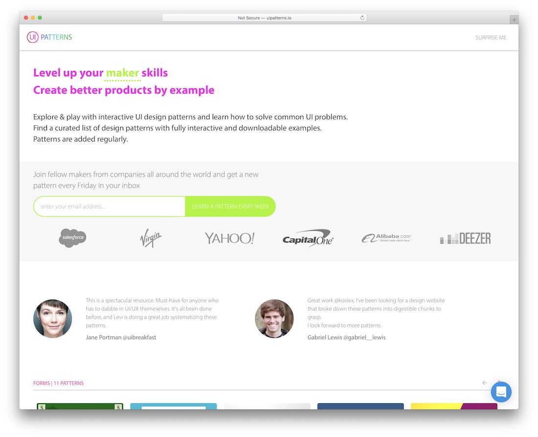 uipatterns web design tool
