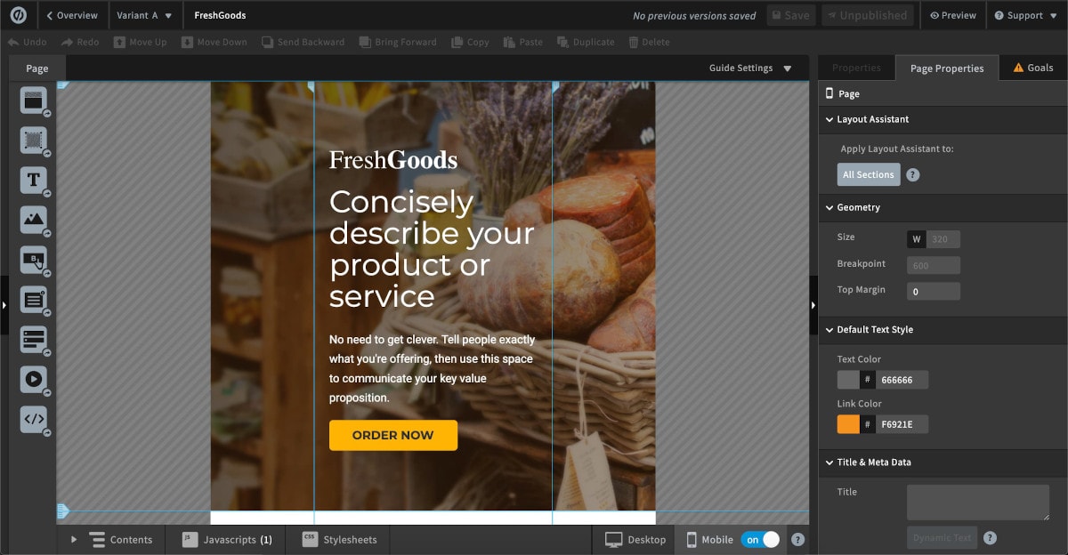 unbounce-конструктор целевых страниц