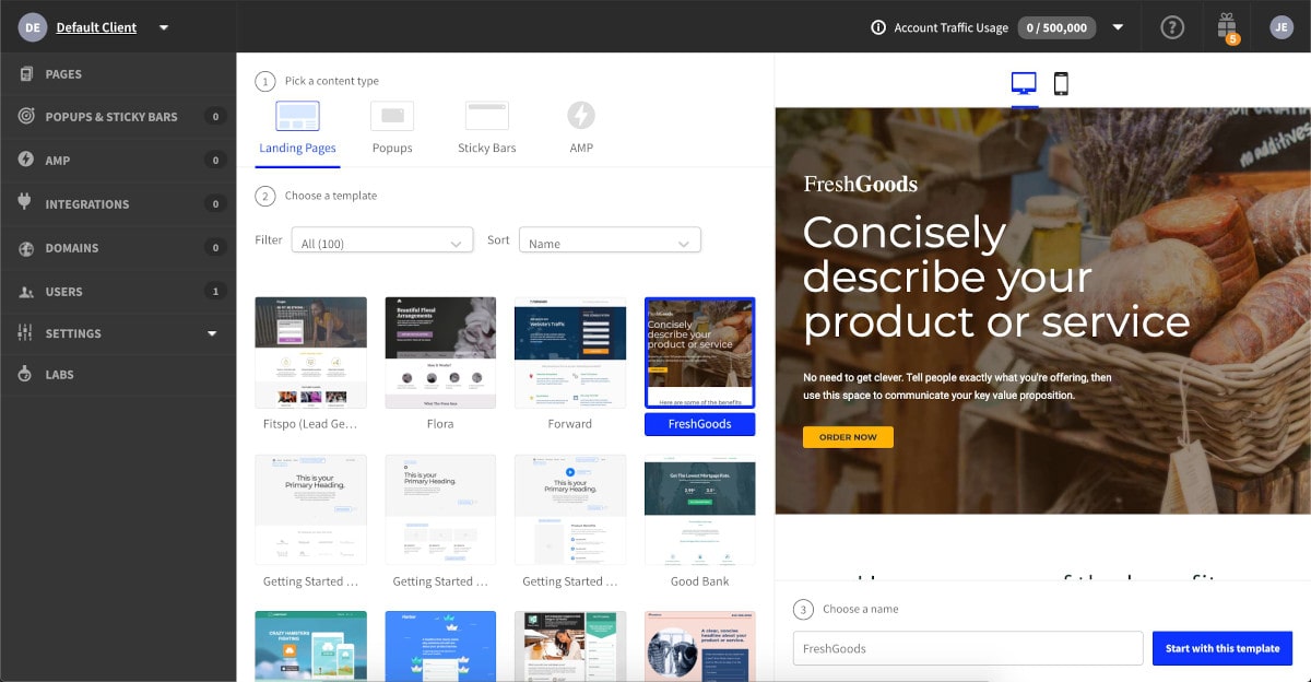 unbounce-целевая страница-скриншот