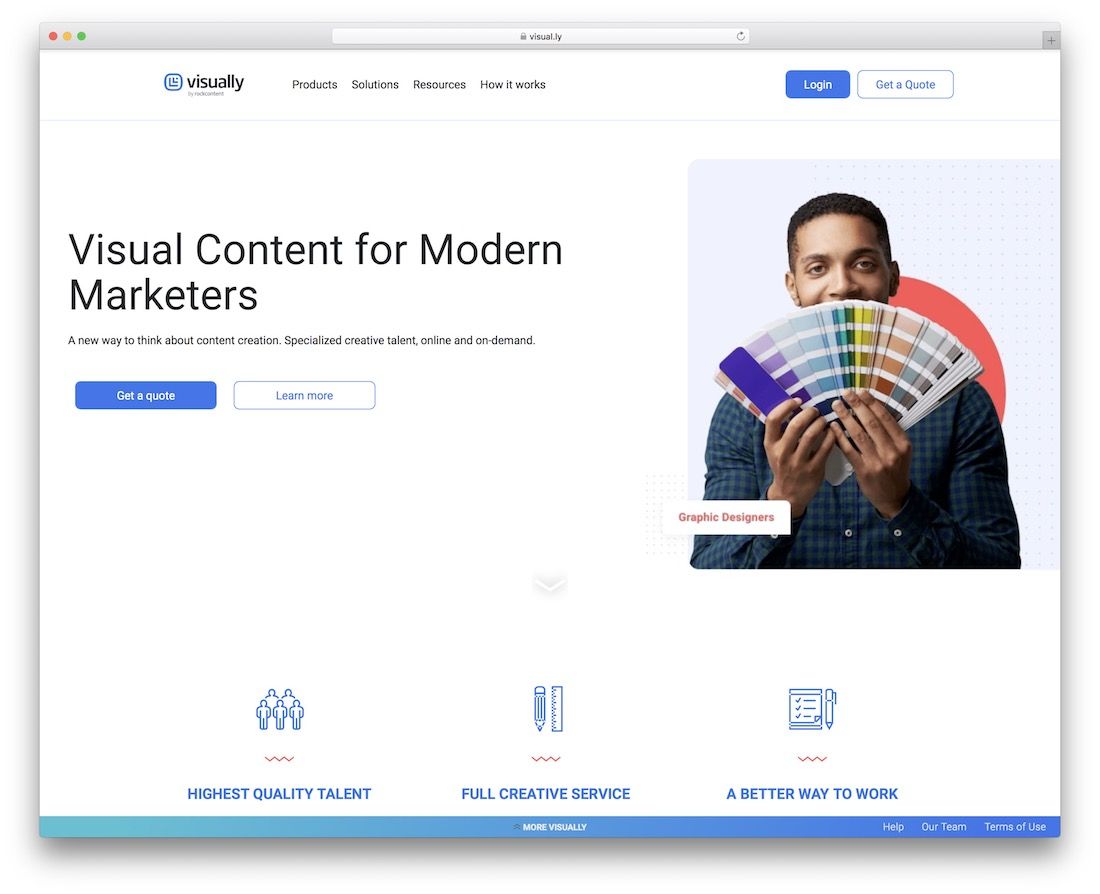 visually tool for graphic designers and marketers