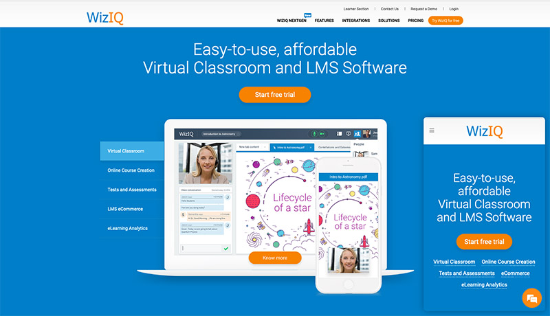 wiziq homepage