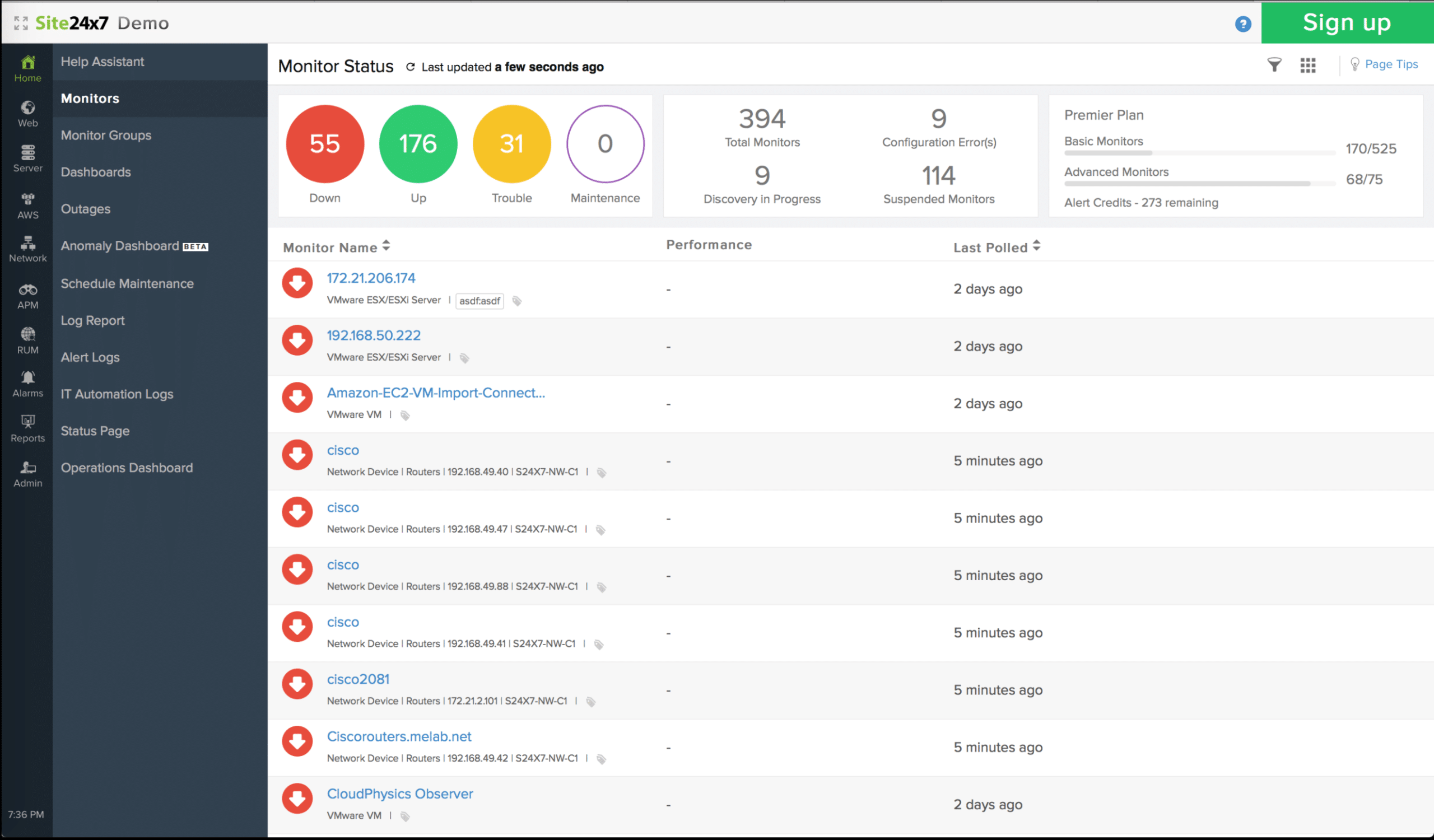 Site24x7 DNS Server Monitoring