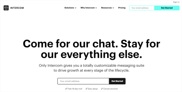 intercom предоставляет вам полностью настраиваемый пакет обмена сообщениями
