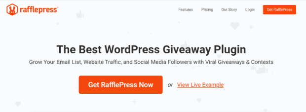 домашняя страница rafflepress